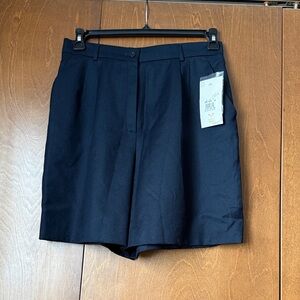 Mondi Vintage NWT New Wool Trouser Shorts in Navy Ret $150 Sz 42 (Waist 15”)